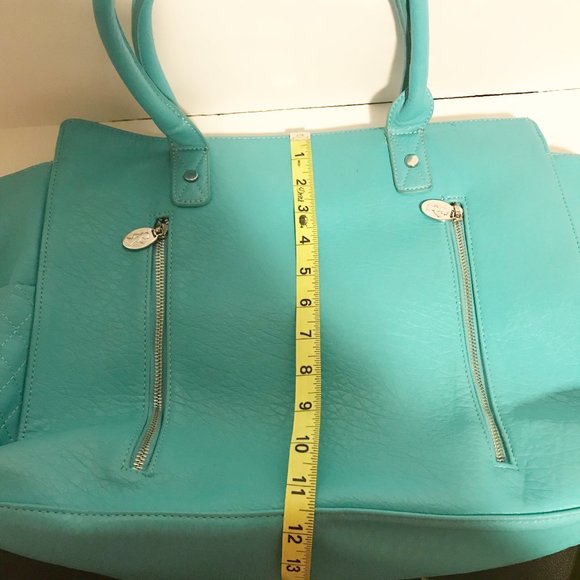 Damsel in Defense Teal Concealed Carry Purse - Picture 13 of 16